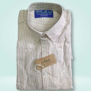 Fairtrade Organic Cotton Banana Fiber Shirt - Striped - H/S