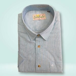 Fairtrade Organic Cotton Banana Fiber Shirt - Striped - H/S