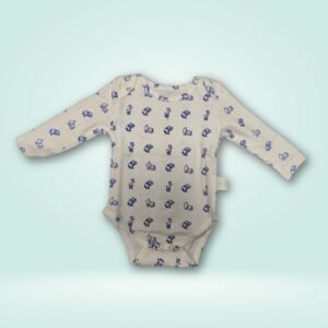 ORGANIC COTTON HERBAL DYED ROMPER PRINTED WHITE