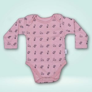 ORGANIC COTTON HERBAL DYED ROMPER PRINTED DUSTY PINK