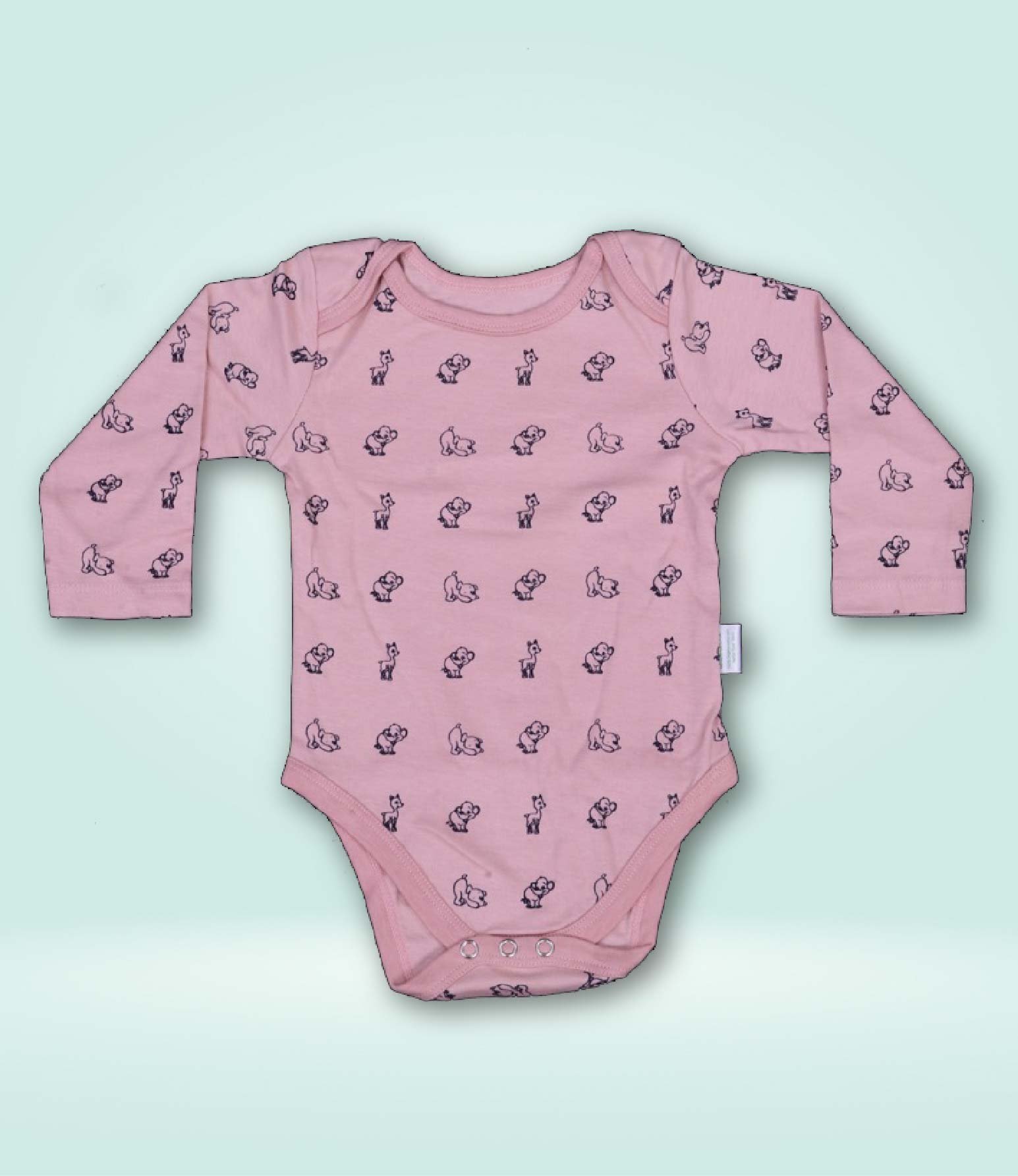 ORGANIC COTTON HERBAL DYED ROMPER PRINTED DUSTY PINK